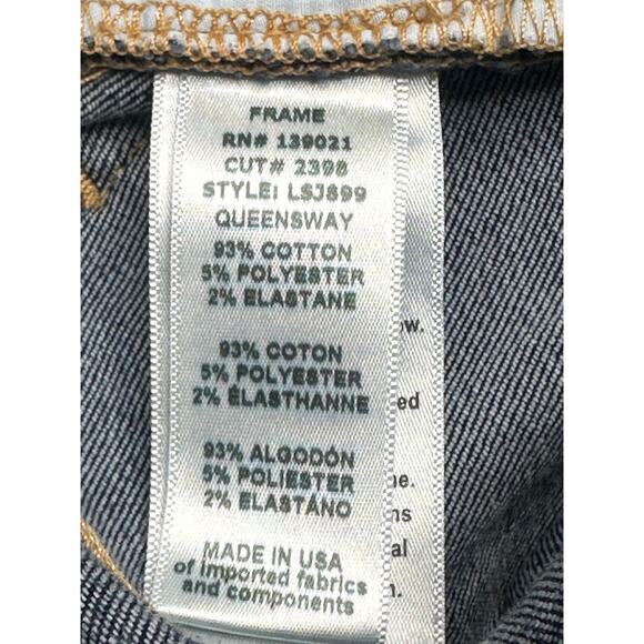 Frame Le Skinny de Jeanne Jeans Blue Dark Wash Mid Rise Casual Western Size 28 - Picture 7 of 12